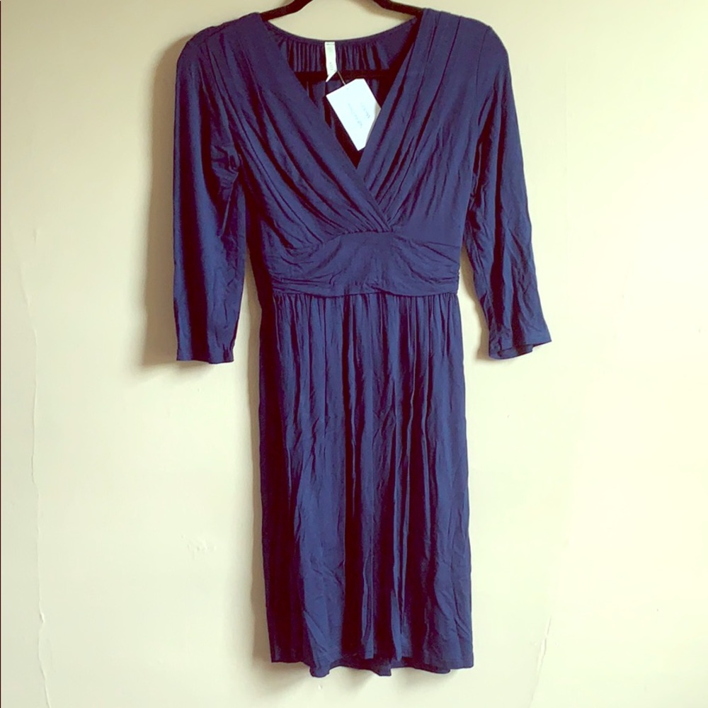 Gilli Navy V Neck Dress